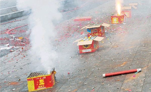 一掛鞭炮帶走多少清新空氣？